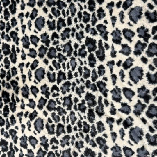 Feldman Snow Leopard Safari Faux Fur Fabric